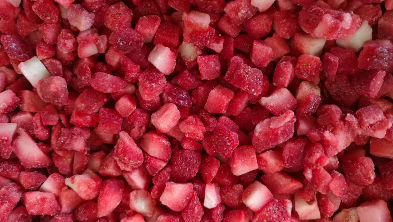 冷冻加糖草莓